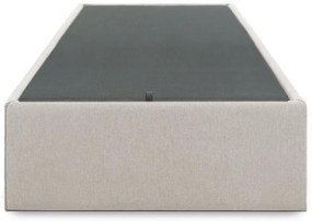 Béžová čalúnená jednolôžková posteľ s úložným priestorom 90x190 cm Matters – Kave Home