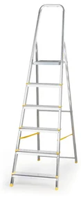 Jednostranné hliníkové schodíky ALVE EUROSTYL, 1x6 stupňov, výška 1,19 m