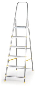 Jednostranné hliníkové schodíky ALVE EUROSTYL, 1x6 stupňov, výška 1,19 m