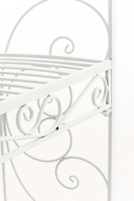 Oblúk na ruže Rosie s lavičkami - Biela
