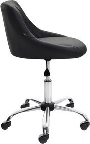 Pracovná stolička Lazio koženka - čierna
