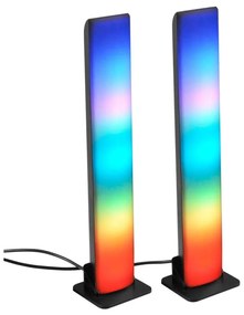 Polux SADA 2x LED RGB Stmievateľná stolná lampa LED/5W/5V + diaľkové ovládanie 326591