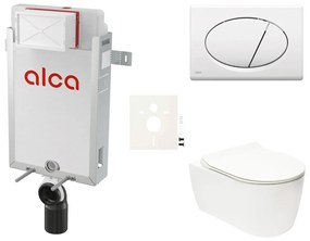 Cenovo zvýhodnený závesný WC set Alca na zamurovanie + WC Glacera Alfa SIKOAA1