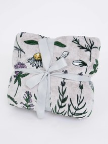 Baránková deka mikroplyš Exclusive 150 × 200 cm – Herbár svetlo sivý