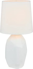 Keramická stolná lampa, biela, QENNY TYP 1 AT15556