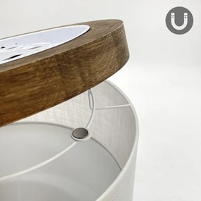 Brilagi - LED stropné svietidlo BELLADONNA 1xE27/15W/230V pr. 30 cm biele/dub or