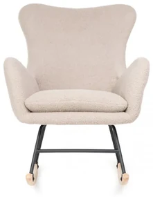 Hojdacie kreslo LUNNIE béžové TEDDY BOUCLÉ 856766