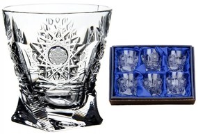 Onte Crystal Bohemia Crystal ručne brúsené poháre na destiláty Quadro 500pk 55 ml 6KS