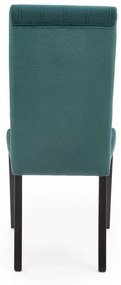 Jedálenská stolička DIEGO 2 čierna, látka tmavo zelená