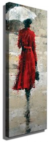 Obraz Woman In Red 30x80 cm