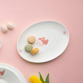 Servírovací tanier oválny Bunny 26 cm - Premium Platinum Line Easter - 490036
