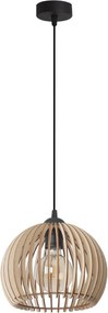 Závesné svietidlo Timber 6, 1x drevené tienidlo, (fi 21 cm)