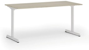 Kancelársky stôl PRIMO BETA, 1600 x 800 mm, biela podnož, dub prírodný