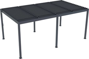 Hliníková bioklimatická pergola s lamelami BestBerg BBP-15G / 509 × 304 × 218 cm / sivá