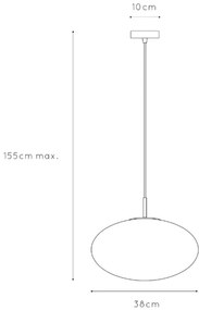 ONLI - Luster na lanku JANET 1xE27/6W/230V pr. 38 cm