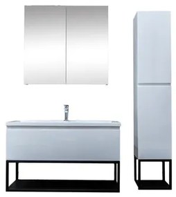 Kúpeľňová skrinka s umývadlom SAT B-Way biela lesklá KSETBWAY9, 1 ks