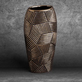 Dekoratívna váza EMMI 15x9x30 CM ČIERNA