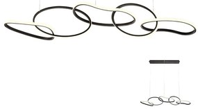 Redo 01-2599 - LED Stlmiteľný závesný luster na lanku BIAS LED/108,6W/230V 3000K čierna