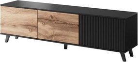 Tv stolík Ranae RTV2 (dub wotan + čierna). Vlastná spoľahlivá doprava až k Vám domov. 1038836