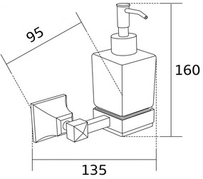 Mexen príslušenstvo, Dalia dávkovač mydla, chrómová, 70173388-00