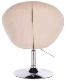 LuxuryForm DESIGN Kreslo VERA VELUR na striebornom tanieri - latte