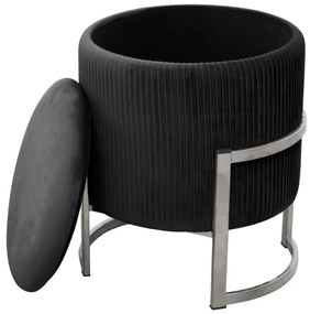 Úložná taburetka PORTO čierna