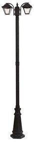Vonkajšia lampa 2xE27/60W/230V IP44 232 cm čierna