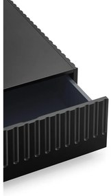 Čierny konferenčný stolík s 2 zásuvkami Teulat Doric