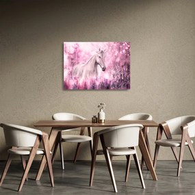 Sklenený obraz - Maľovaný kôň (70x50 cm)