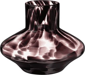 Hnedá sklenená ručne vyrobená váza (výška 28 cm) Glom – noo.ma