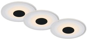Briloner - SADA 3x LED Kúpeľňové podhľadové svietidlo LED/6W/230V IP44 čierna