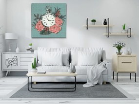 Gario Diamantové maľovanie Vreckové hodinky Rozmery: 50 x 50 cm, Rámovanie: S vnútorným rámom, Diamanty: Okrúhle