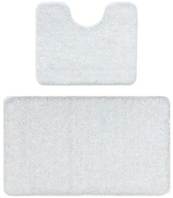 Sada kúpeľňových koberčekov SYNERGY glamour / lurex, biela