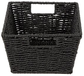 Compactor Ručne pletený košík ETNA, 31 x 24 x 14 cm, čierna