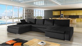 Rohová sedacia súprava Carmine (čierna)