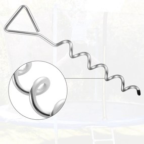 Sada kotiev do zeme, 4ks, 42,5x8,5cm, strieborná Monzana