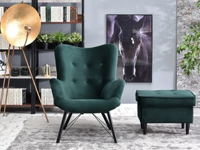 Relaxačné kreslo Dawntawn (zelená + čierna). Akcia -20%. Vlastná spoľahlivá doprava až k Vám domov. 1135683