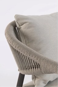 Kaki/taupe hliníková záhradná lounge súprava pre 2 Millor – Bizzotto