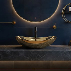 Rea Royal 60 umývadlo, 62 x 36 cm, zlatá, REA-U4545