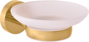 Slezák - RAV Mydelnička sklenená COLORADO - COA0300ZK, Zlatá kartáčovaná
