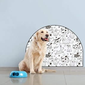 PIPPER. Ochranná textilná nálepka na stenu - Oblúk - Veselé psy Veľkosť: 83x60cm, Motív: bez mena