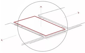 Rozkládací jídelní stůl Apollo 120/160 cm bílý mramor/černý