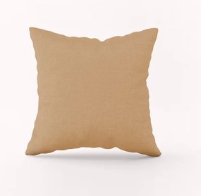 Bavlnená obliečka na vankúš - svetlo hnedá Veľkost obliečok: 50 x 50 cm, Zapínanie: Gombíky