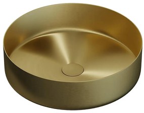 BATH DELUXE 06-040-16-70-00 - Umývadlo na dosku LJORDAL, priemer 40 cm, oceľ/mosadz