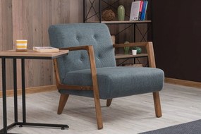 Dizajnové kreslo Tamarix modro-hnedé