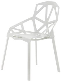 ModernHome Súprava moderných jedálenských stoličiek - biele, 4 ks.