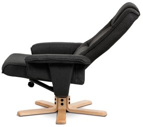 Polohovacie kreslo s podnožkou GREY2, sivá