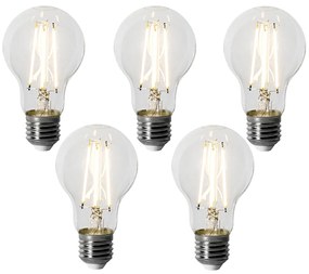 Sada 5 ks E27 dimbare LED lamp A60 6W 500 lm 3000K