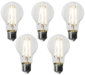 Sada 5 ks E27 dimbare LED lamp A60 6W 500 lm 3000K