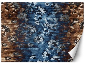 Fototapeta, Modrý gobelín vintage vzor - 450x315 cm